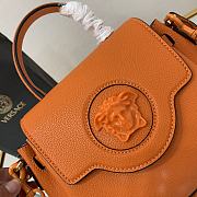 Versace Small La Medusa Handbag Orange DBFI040 20x10x17cm - 3