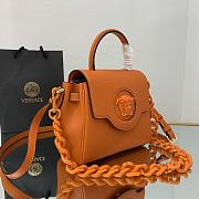 Versace Small La Medusa Handbag Orange DBFI040 20x10x17cm - 4
