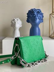 Louis Vuitton Coussin BB Monogram Silver-tone Metal Leather Green M59389 20x16x12cm - 4
