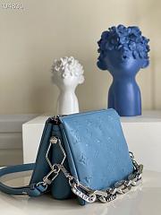 Louis Vuitton Coussin BB Monogram Silver-tone Metal Leather Blue M59389 20x16x12cm - 4
