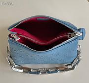 Louis Vuitton Coussin BB Monogram Silver-tone Metal Leather Blue M59389 20x16x12cm - 5