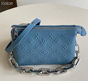 Louis Vuitton Coussin BB Monogram Silver-tone Metal Leather Blue M59389 20x16x12cm - 6