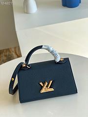 Louis Vuitton Twist One Handle PM Taurillon Leather Blue Marine M58793 17x25x11cm - 2