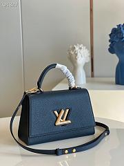 Louis Vuitton Twist One Handle PM Taurillon Leather Blue Marine M58793 17x25x11cm - 5