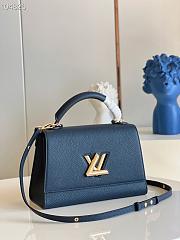 Louis Vuitton Twist One Handle MM Taurillon Leather Blue Marine M57090 29x21x12cm - 6