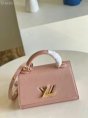 Louis Vuitton Twist One Handle MM Taurillon Leather Rose Pink M57090 29x21x12cm - 3