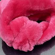 Bottega Veneta Velvet Shearling Bag Neon Pink 680697 27x23x8cm - 3