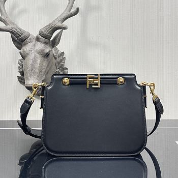 Fendi Touch Leather Bag Black 8BT349 26.5x10x19cm