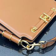 Fendi Touch Leather Bag Brown 8BT349 26.5x10x19cm - 2