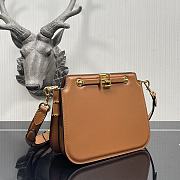 Fendi Touch Leather Bag Brown 8BT349 26.5x10x19cm - 4