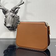 Fendi Touch Leather Bag Brown 8BT349 26.5x10x19cm - 5