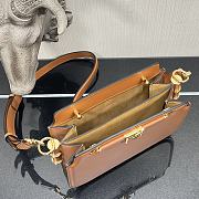 Fendi Touch Leather Bag Brown 8BT349 26.5x10x19cm - 6