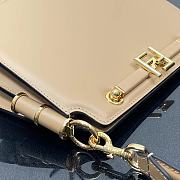Fendi Touch Leather Bag Beige 8BT349 26.5x10x19cm - 5