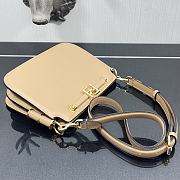 Fendi Touch Leather Bag Beige 8BT349 26.5x10x19cm - 3