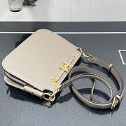 Fendi Touch Leather Bag Gray 8BT349 26.5x10x19cm - 3