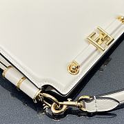 Fendi Touch Leather Bag White 8BT349 26.5x10x19cm - 3