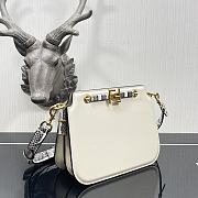 Fendi Touch Leather Bag White/Python 8BT349 26.5x10x19cm - 6