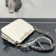 Fendi Touch Leather Bag White/Python 8BT349 26.5x10x19cm - 4