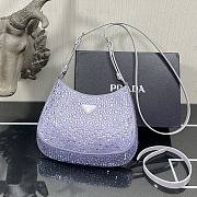 Prada Cleo Satin Bag Purple 1BC169 18.5x4.5x22cm - 1