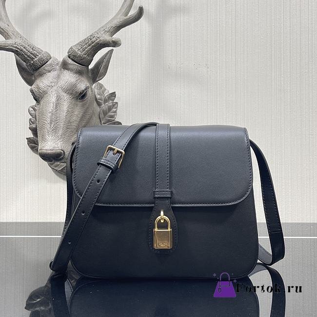 Celine Medium Tabou Smooth Leather Black 196583DK1 22x16x7cm - 1