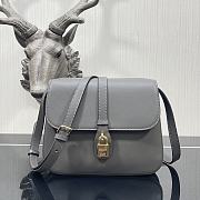 Celine Medium Tabou Smooth Leather Gray 196583DK1 22x16x7cm - 1