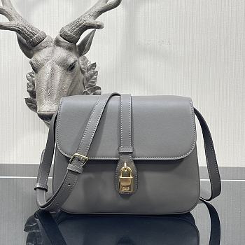 Celine Medium Tabou Smooth Leather Gray 196583DK1 22x16x7cm