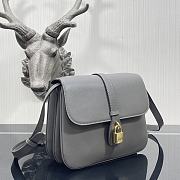 Celine Medium Tabou Smooth Leather Gray 196583DK1 22x16x7cm - 2