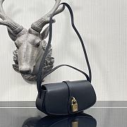 Celine Clutch On Strap Smooth Leather Black 10I593DQ1 18×8×5cm  - 4