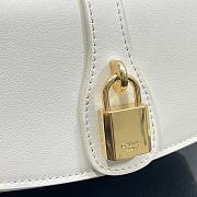 Celine Clutch On Strap Smooth Leather White 10I593DQ1 18×8×5cm - 3
