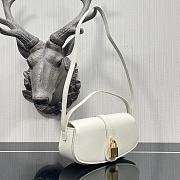 Celine Clutch On Strap Smooth Leather White 10I593DQ1 18×8×5cm - 2
