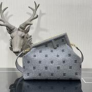 Fendi Medium First Flannel Gray 8BP127 32.5x15x23.5cm - 1