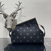 Fendi Medium First Flannel Black 8BP127 32.5x15x23.5cm - 1