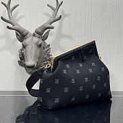 Fendi Medium First Flannel Black 8BP127 32.5x15x23.5cm - 5