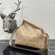 Fendi Medium First Flannel Beige 8BP127 32.5x15x23.5cm - 4