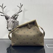 Fendi Medium First Flannel Olive Green 8BP127 32.5x15x23.5cm - 1