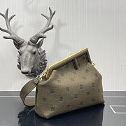 Fendi Medium First Flannel Olive Green 8BP127 32.5x15x23.5cm - 3