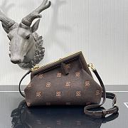 Fendi Small First Flannel Dark Brown 8BP129ABVE 26x9.5x18cm - 1