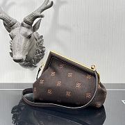 Fendi Small First Flannel Dark Brown 8BP129ABVE 26x9.5x18cm - 5