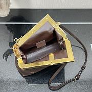 Fendi Small First Flannel Dark Brown 8BP129ABVE 26x9.5x18cm - 4