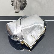 Fendi Medium First Silver Leather 8BP127 32.5x15x23.5cm - 3