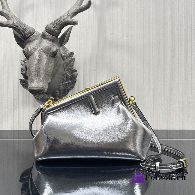 Fendi Small First Silver Leather 8BP129ABVE 26x9.5x18cm - 1