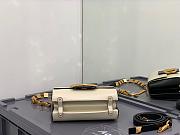 Valentino Stud Sign Grainy Leather Shoulder Bag White/Black XW2B0J96CPD0NO 20x15x7cm - 5