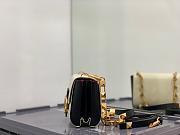 Valentino Stud Sign Grainy Leather Shoulder Bag White/Black XW2B0J96CPD0NO 20x15x7cm - 2