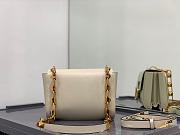 Valentino Stud Sign Grainy Leather Shoulder Bag White XW2B0J96CPD0NO 20x15x7cm - 4