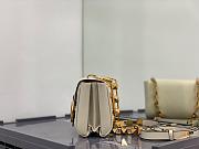 Valentino Stud Sign Grainy Leather Shoulder Bag White XW2B0J96CPD0NO 20x15x7cm - 3