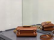 Valentino Stud Sign Grainy Leather Shoulder Bag Brown XW2B0J96CPD0NO 20x15x7cm - 6