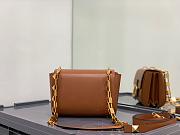 Valentino Stud Sign Grainy Leather Shoulder Bag Brown XW2B0J96CPD0NO 20x15x7cm - 4