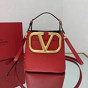 Valentino Supervee Leather Handbag Red WW2B0J74ZXL 20x19x12cm - 1