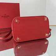 Valentino Supervee Leather Handbag Red WW2B0J74ZXL 20x19x12cm - 4