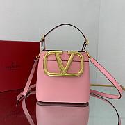Valentino Supervee Leather Handbag Pink WW2B0J74ZXL 20x19x12cm - 1